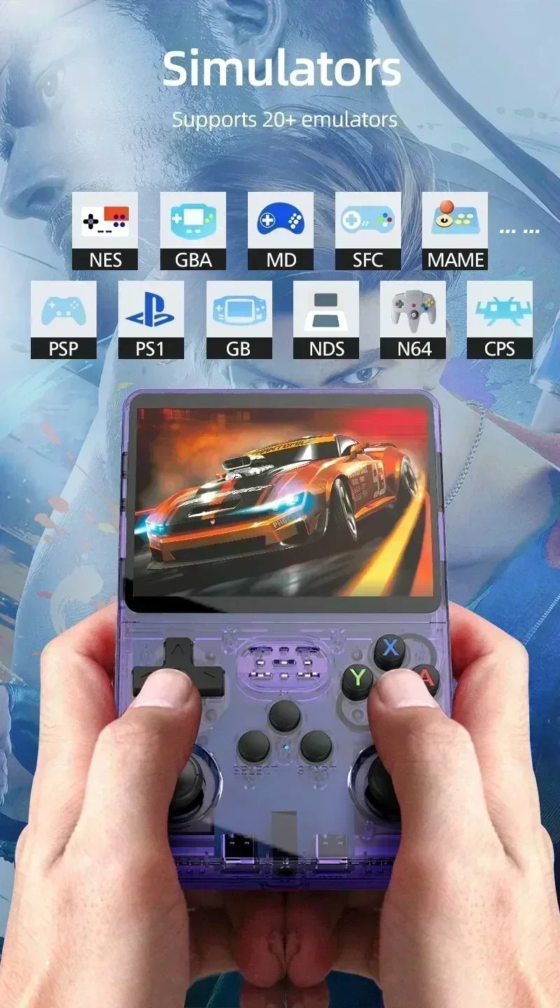 Handheld Game Console - 3.5 Inch IPS Screen R36S Device with Built-in Games