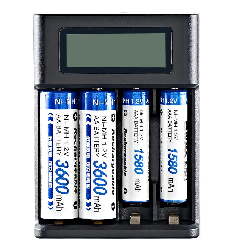 Smart AA/AAA Battery Charger with lcd display (4 slots USB Charger