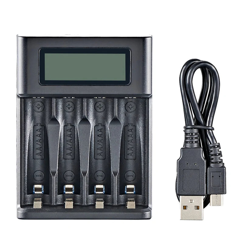 Smart AA/AAA Battery Charger with lcd display (4 slots USB Charger