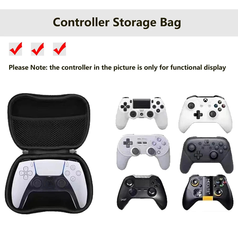 Hard Travel Case for PS5/Xbox Series X/S/Switch Controllers - Shockproof Protector storage bag