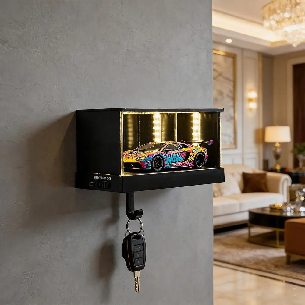 LED Infinity Mirror Garage Key Holder Wall Light