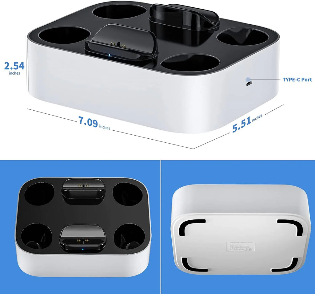 PS5 Controller Charger Station for Playstation 5 Dual for for DualSense Edge Control Fast Charging Dock Stand with Cable