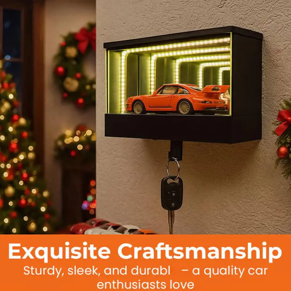 LED Infinity Mirror Garage Key Holder Wall Light
