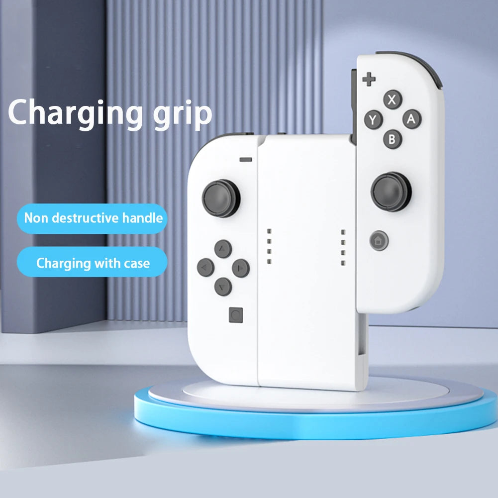 For Joypad Charging Grip 3400mAh Controller Charging Station TPYE-C Charger Station with Charging Indicator for Switch Joy-Con
