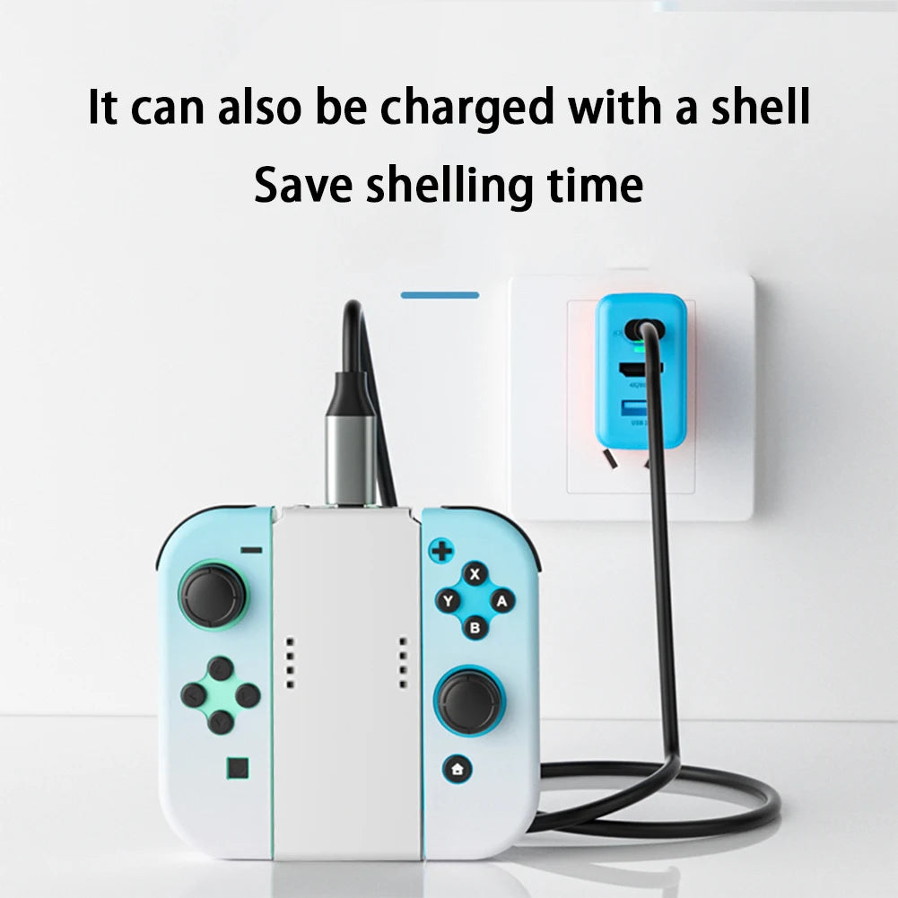 For Joypad Charging Grip 3400mAh Controller Charging Station TPYE-C Charger Station with Charging Indicator for Switch Joy-Con