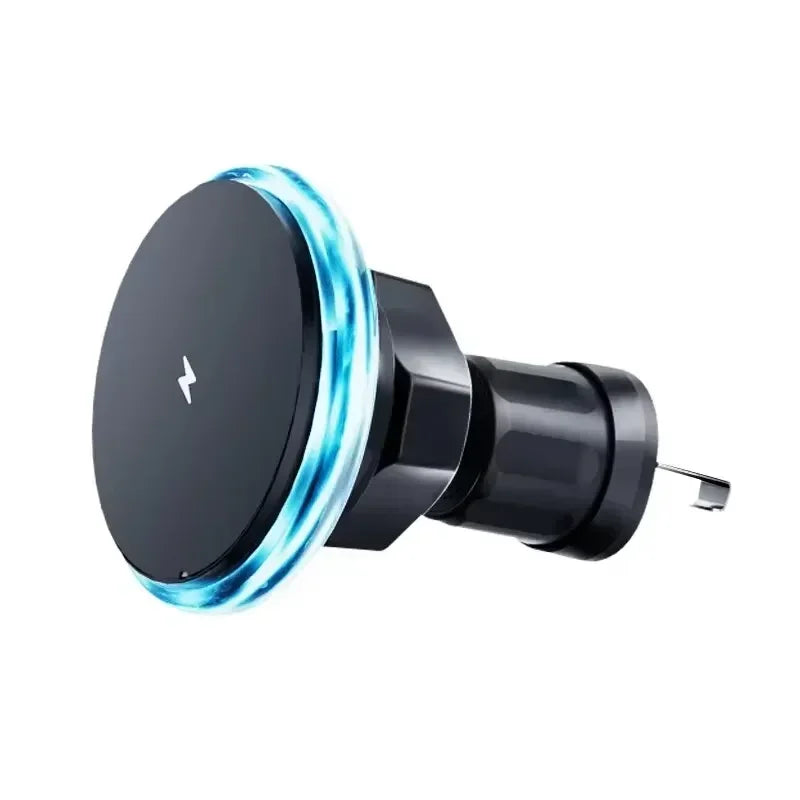 30W Magnetic Car Wireless Charger RGB For iPhone 12 13 14 15 Pro Max Macsafe Car Phone Holder Stand Mount Fast Charging Station