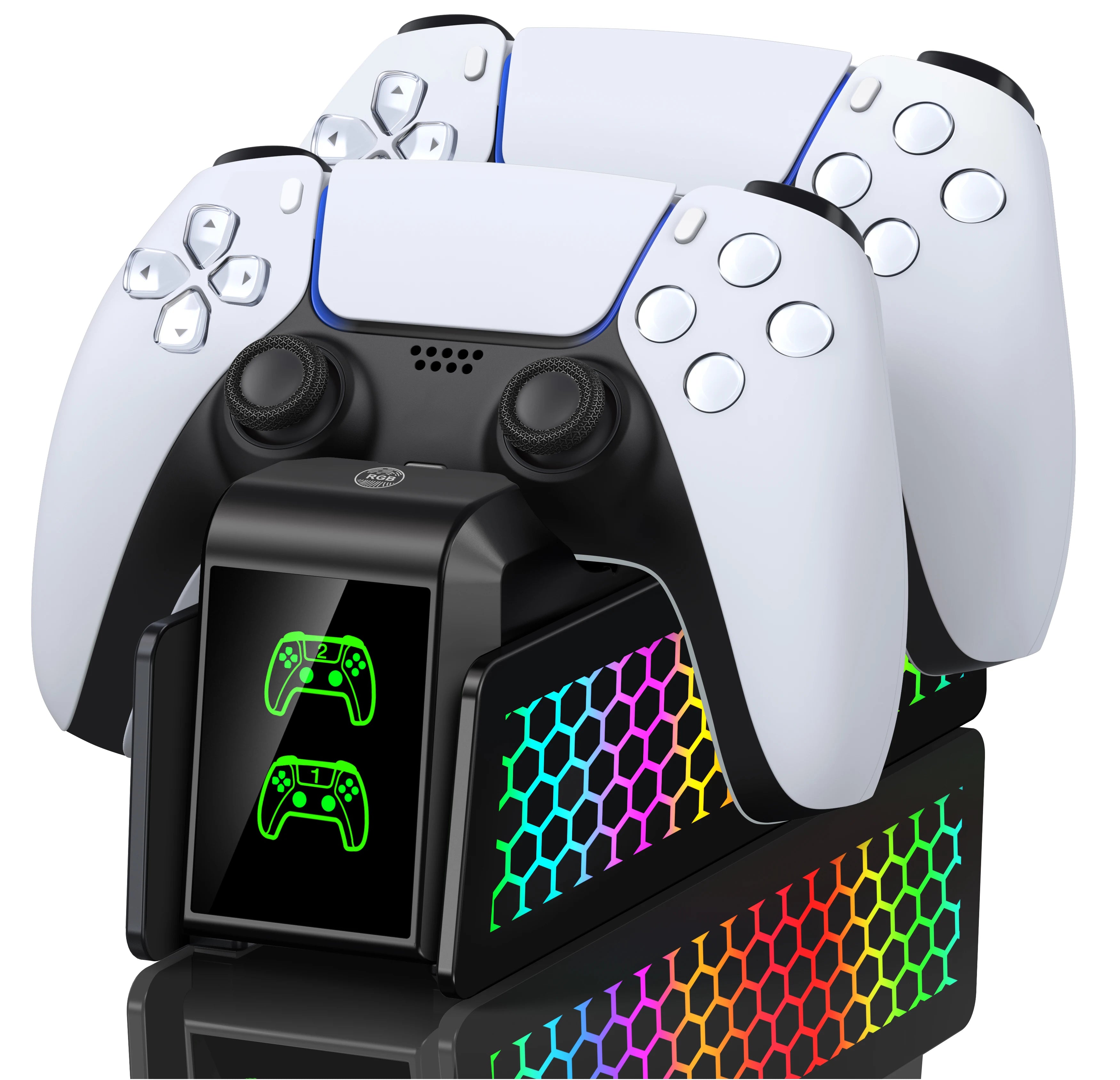 PS5 Controller Charger  LED light Dual Stand Charger Dock PS5 Controller Charging Station Accessories for PlayStation 5